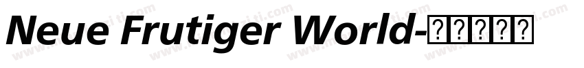 Neue Frutiger World字体转换